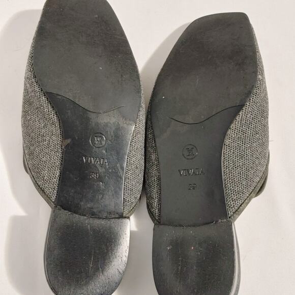 Vivaia Square-Toe Mules Slip-On Lightweight Charcoal Gray Womens Size US 8 EU 39 - Picture 5 of 9